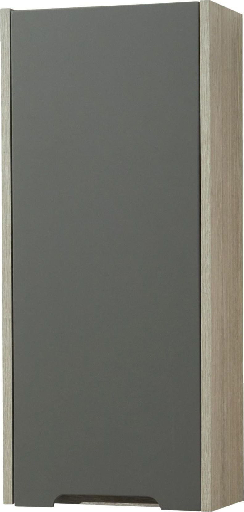 Шкаф-пенал Акватон Оливия 35x80 см тёмное дерево / серый 1A254703OLUGR правый