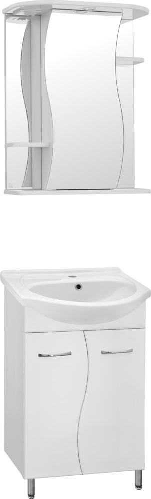 Мебель для ванной Style Line Эко Стандарт №12 55 напольная с зеркалом-шкафом Лилия