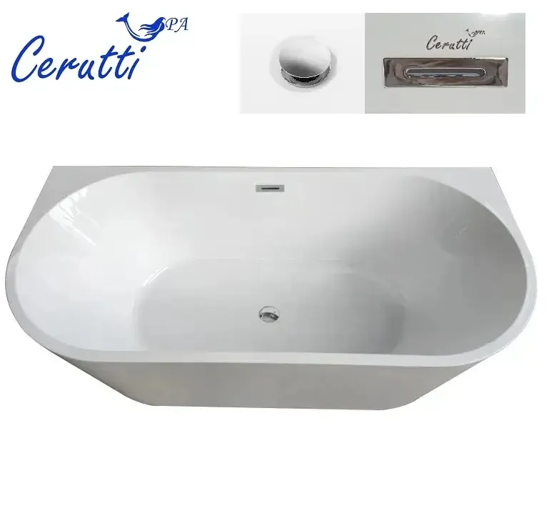 Акриловая ванна Ceruttispa VETTORE 170x75 CT9345 со сливом-переливом