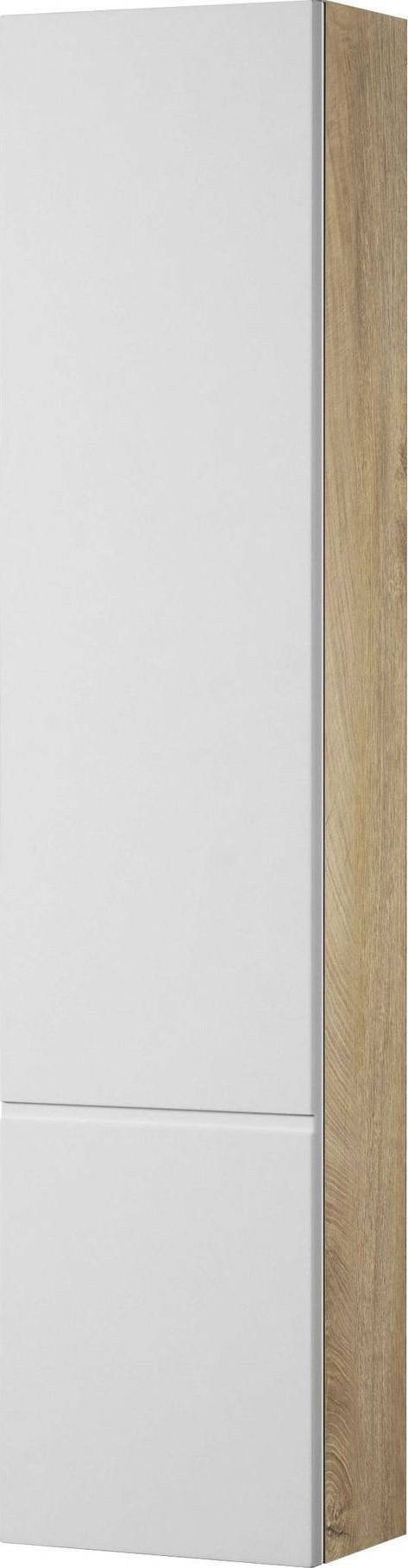Шкаф-пенал Акватон Мишель 23x101 см белый / светлое дерево 1A244303MIX40