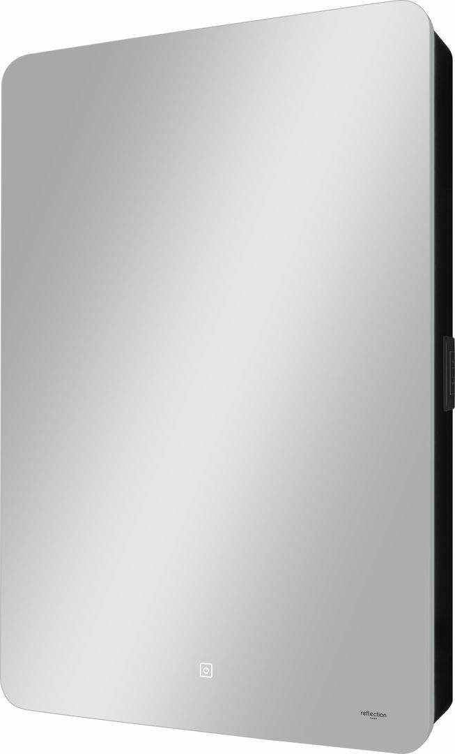 Зеркало-шкаф Reflection Black 56x85 RF2001BL левое с подсветкой