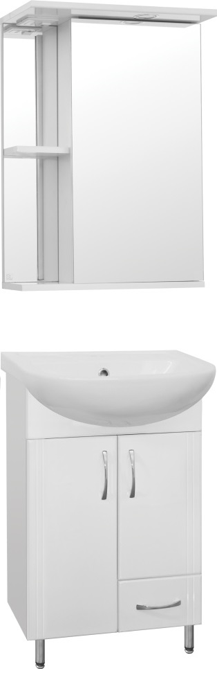 Мебель для ванной Style Line Эко Стандарт №10 50 напольная с зеркалом-шкафом Николь