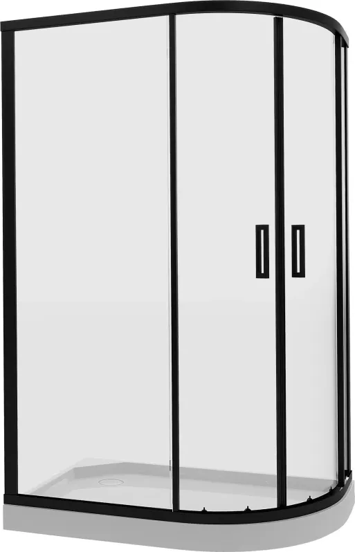 Душевой уголок Niagara Nova 120x195x80 682108111BLACK профиль черный стекло прозрачное