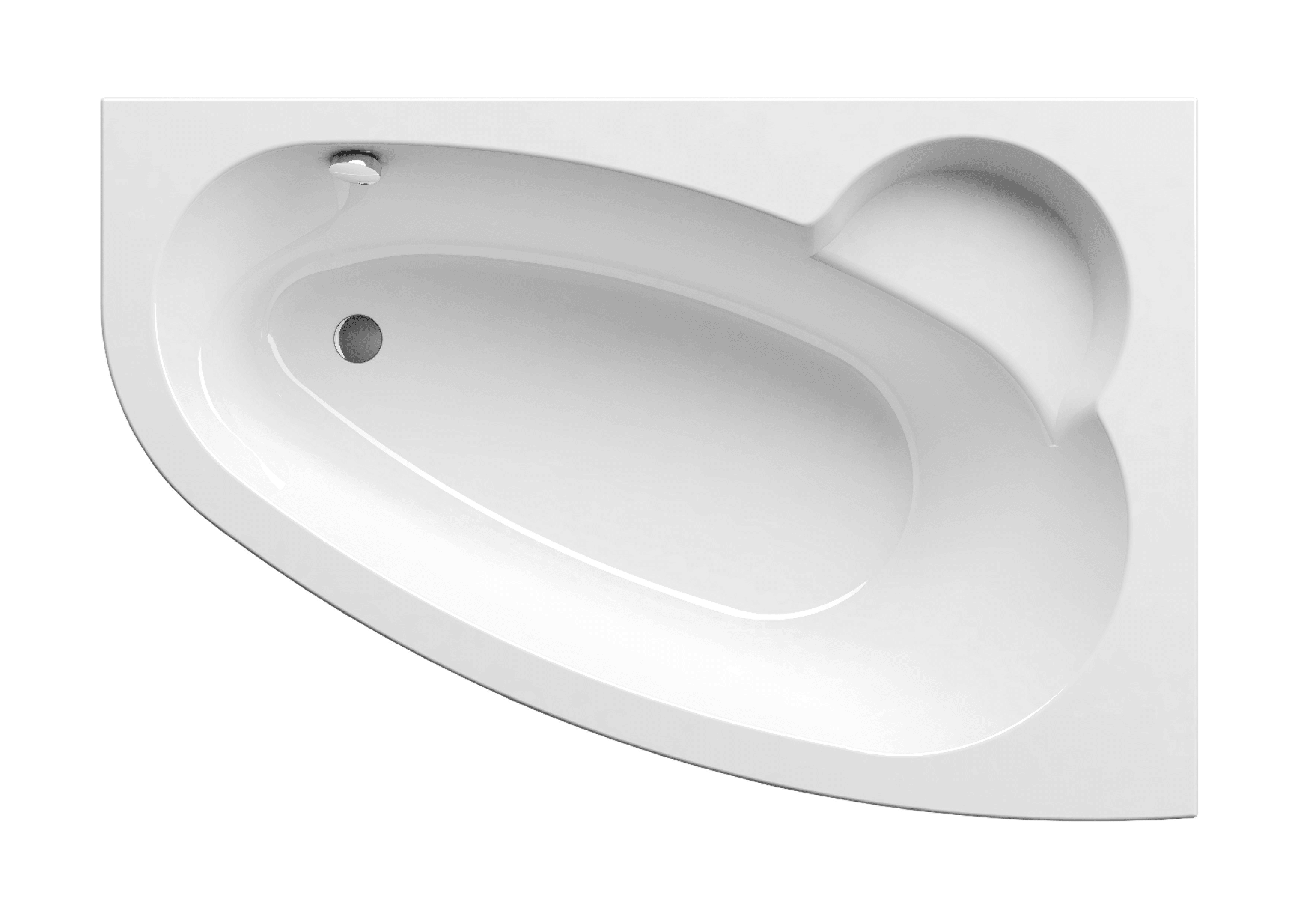 Акриловая ванна Ravak Asymmetric 170x110 C491000000 угловая с ножками и фронтальной панелью