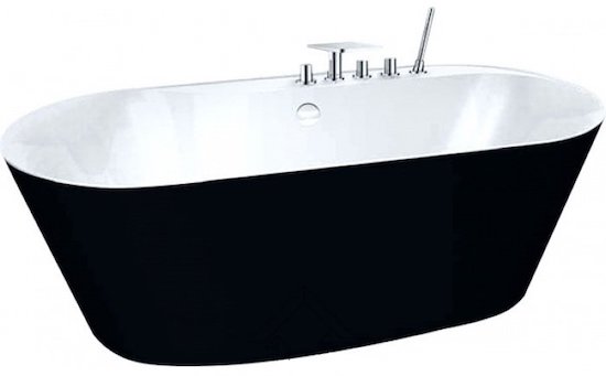 Акриловая ванна BelBagno 180x85 BB14-NERO/BIA фото 1