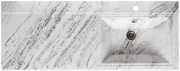 Раковина-столешница Runo SoloGrande Gamma 120 УТ000003590 левая белый мрамор
