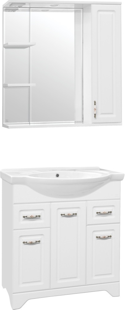 Мебель для ванной Style Line Олеандр-2 75 напольная белая