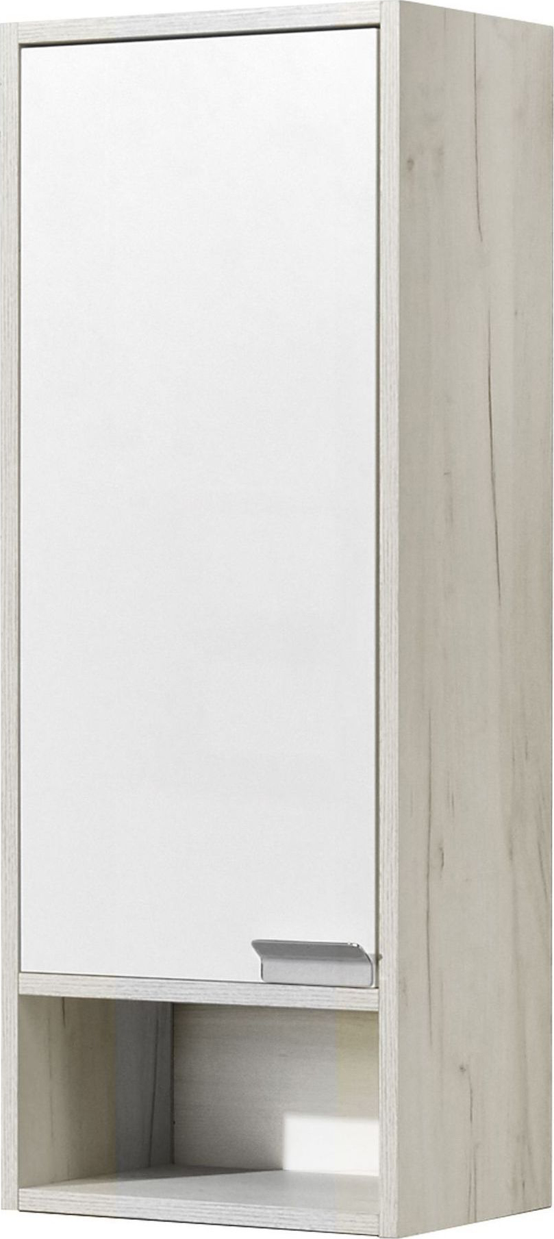 Шкаф-пенал Акватон Флай 35x91 см белый / светлое дерево 1A237903FAX1L левый