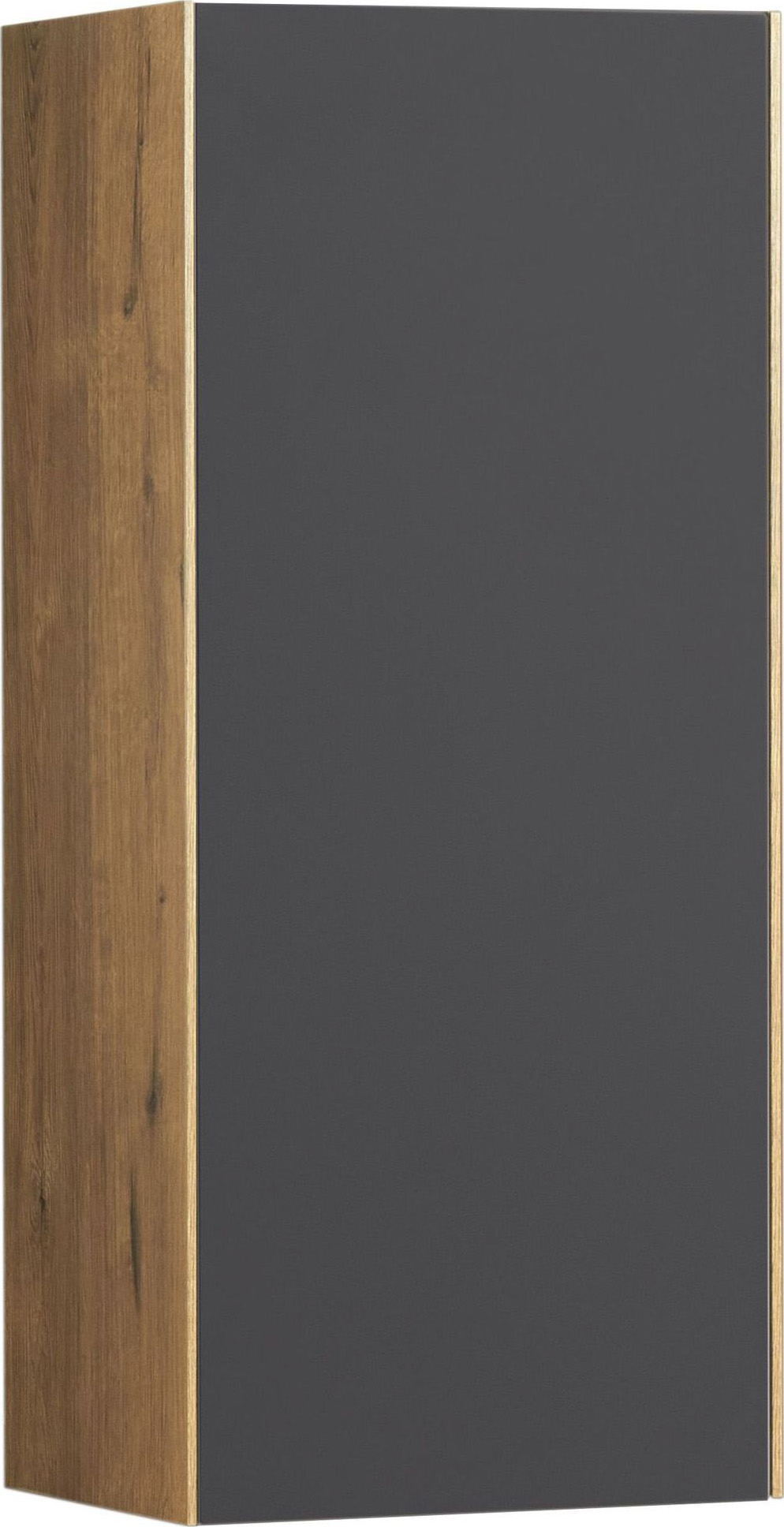 Шкаф-пенал Акватон Сохо 35x80 см тёмное дерево / серый 1A258403AJA00 правый