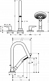 Смеситель Axor Citterio M 34454000 для ванны с душем фото 3