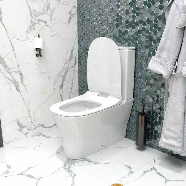 Унитаз-компакт Watersense Jessie W00135 напольный безободковый с микролифтом фото 4