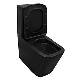 Унитаз-компакт Azario Black King AZ-8303D напольный безободковый с сиденьем микролифт фото 3