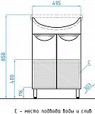 Мебель для ванной Style Line Жасмин 55 напольная фото 6