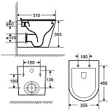 Унитаз Azario Teramo AZ-0053-UQ3-MB подвесной безободковый с сиденьем микролифт фото 11