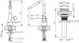 Смеситель Bravat Helsinki F196150C-1 для раковины с донным клапаном фото 2