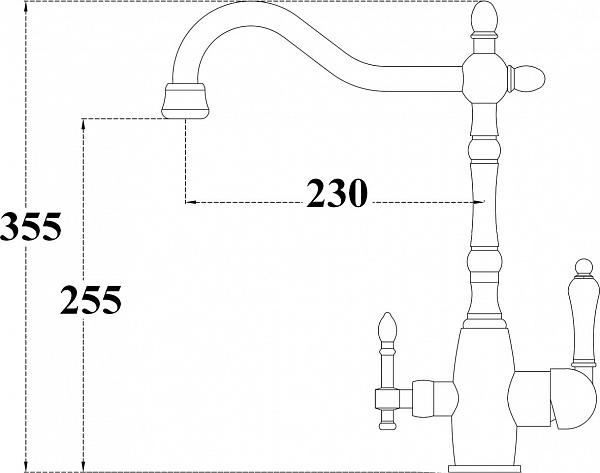 Смеситель ZorG Sanitary ZR 312 YF-33-NICKEL для кухонной мойки фото 2