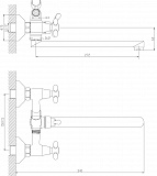 Смеситель Decoroom DR48 DR48043 для ванны с душем фото 2