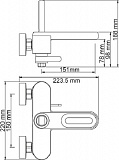 Смеситель WasserKRAFT Kammel 1801 для ванны с душем фото 3