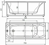 Акриловая ванна Aquatek Афродита 170x70 AFR170-0000054 с каркасом и фронтальной панелью и сливом-переливом фото 2