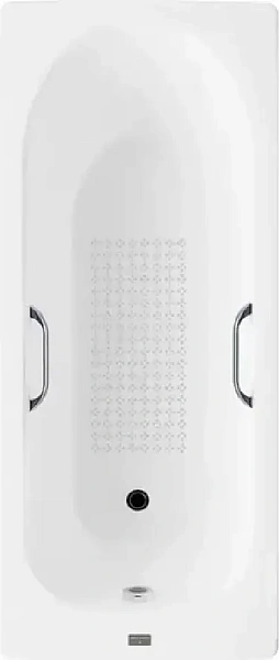 Чугунная ванна Vinsent Veron Soissons VCN1707042H/VH0012CH с квадратными хромированнами ручками фото 1