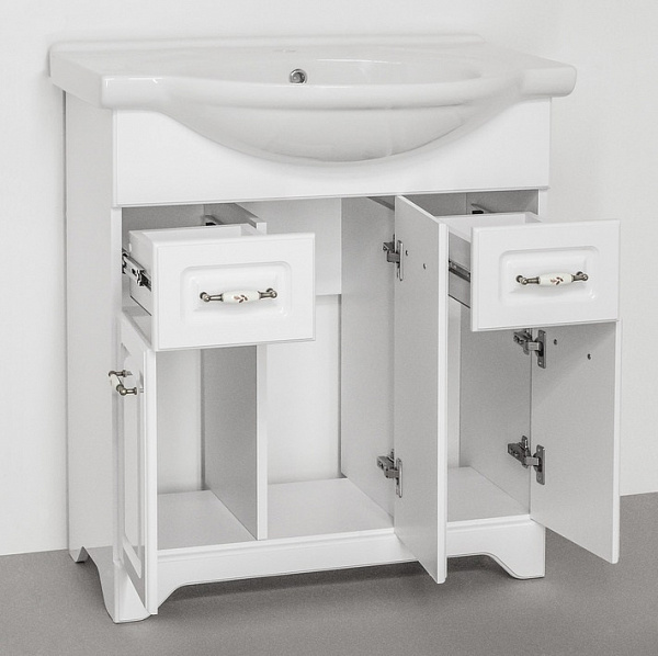 Мебель для ванной Style Line Олеандр-2 75 напольная белая фото 5