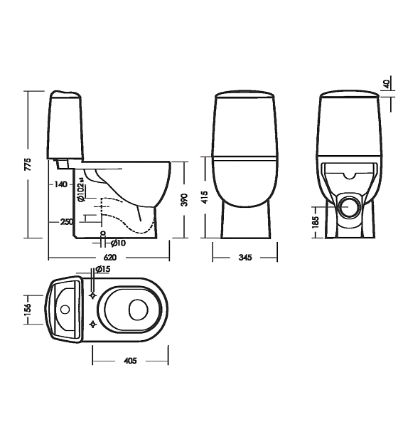 Унитаз-компакт Sanita luxe Best luxe WC.CC/BEST/2-P/WHT.G с микролифтом фото 2