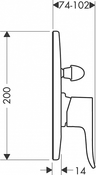 Смеситель Hansgrohe Metris 31484000 для ванны с душем фото 2