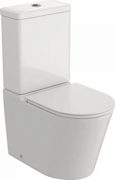 Унитаз-компакт Watersense Rita R W01656 напольный безободковый с микролифтом фото 5
