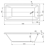 Акриловая ванна Cezares Plane 180x80 PLANE-180-80-49-W37 фото 3