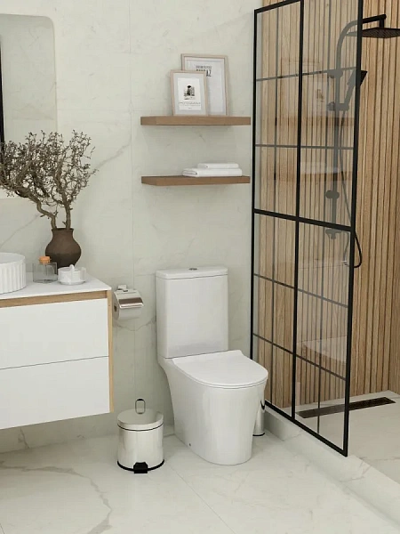 Унитаз-компакт Teymi Belinda Pro Vortex W00120 напольный безободковый с микролифтом фото 2