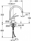 Смеситель Grohe Euroeco 32752000 для кухонной мойки фото 4