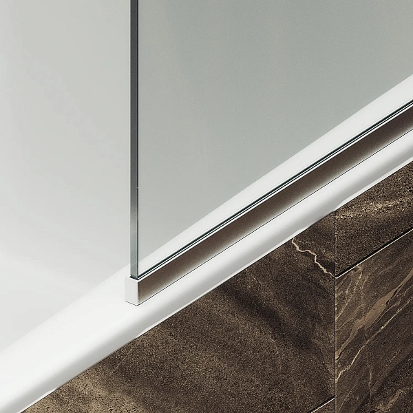 Шторка для ванны MaybahGlass 54x140 MGV-142-5у профиль хром стекло бесцветное фото 2