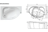 Ванна акриловая Marka One Ergonomika 180x115 01эрг17511п асимметричная угловая правая фото 11