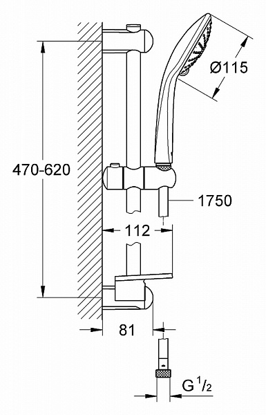 Душевой гарнитур Grohe Euphoria 110 Massage 27231001 фото 2