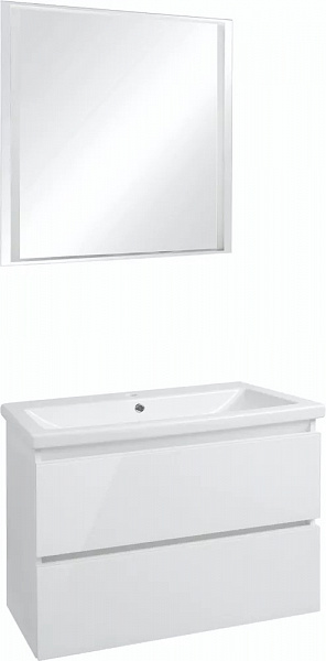 Мебель для ванной Style Line Даймонд 80 подвесная белая фото 1