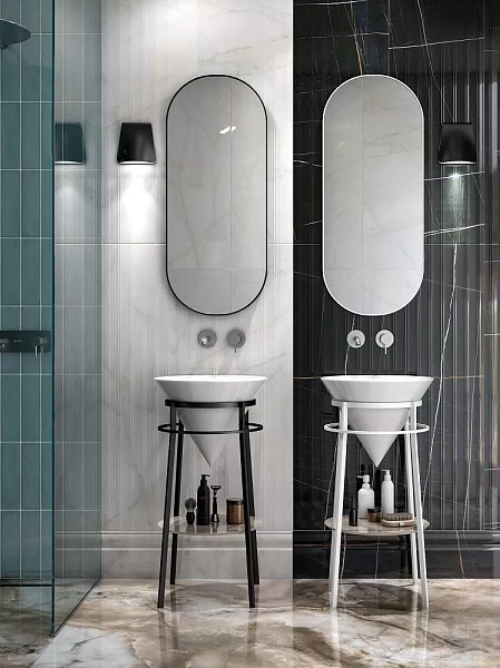 Зеркало Kerama Marazzi Geometrica 42x100 CO.mi.PL.42\WHT с подсветкой белое фото 2