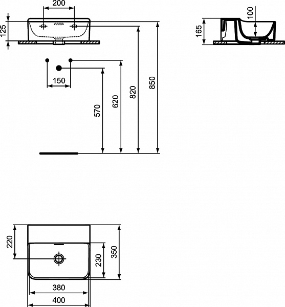 Раковина Ideal Standard Conca 40 см T387701 фото 6