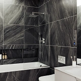 Шторка для ванны MaybahGlass 40x140 MGV-62-5у профиль хром стекло бесцветное фото 2