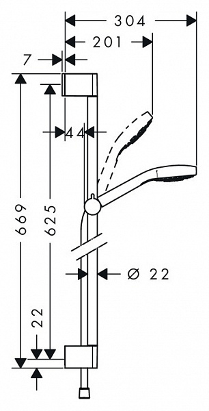 Душевой гарнитур Hansgrohe Croma Select S 26561400 фото 3
