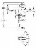 Смеситель Grohe Eurosmart 23323001 для раковины фото 3