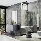 Шторка для ванны MaybahGlass 80x140 MGV-64-1ш профиль белый стекло бесцветное фото 2