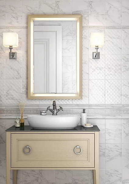 Зеркало Kerama Marazzi Plaza 65x100 PL.C.mi.65\CAP с подсветкой бежевое фото 2