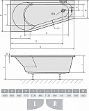 Акриловая ванна Alpen Projecta 160x80 21111 правая фото 3