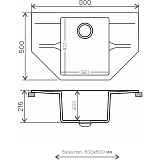 Мойка для кухни Polygran Riff 80 см 679092 фото 3