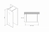 Душевая перегородка ABBER Immer Offen 120x200 AG68120B8 стекло прозрачное и тонированное профиль черный фото 4