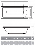 Акриловая ванна Alpen Fontana 170x75 AVB0008 фото 3