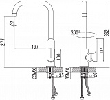 Смеситель Iddis Eclipt ECLSBL0i05 для кухонной мойки фото 7