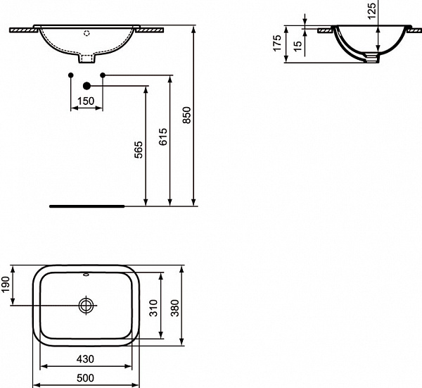 Раковина Ideal Standard Connect 50 см E5057MA фото 2