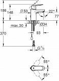 Смеситель Grohe Eurosmart Cosmopolitan 3282700E для раковины фото 2