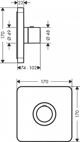 Термостат Axor ShowerSelect 36711000 для душа фото 3